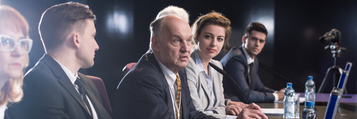 Politician responding on opponent comment