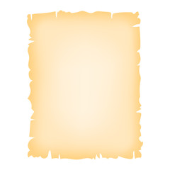 Old paper sheet, vector background. Vintage texture, isolated on white