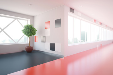 Fototapeta premium Modern corridor side