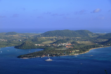 Fototapeta na wymiar Baie du Marin - Sainte Anne - Martinique - FWI - Carribean