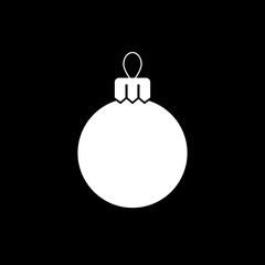 Flat isolated icon of Christmas ball