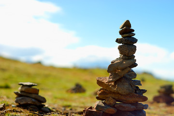 Norway dzen stones over the top background