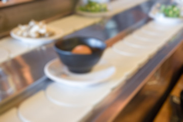 Obraz na płótnie Canvas Blurred image in Japanese restaurant