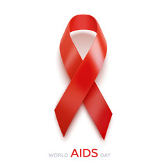 World Aids Day concept. Aids Awareness Red Ribbon. 1st December. Vector Illustration