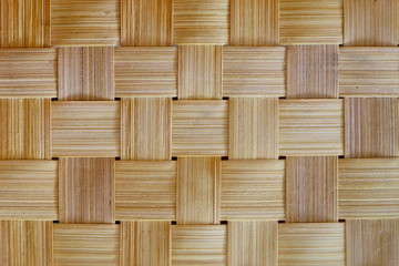 Close up woven bamboo pattern or texture.