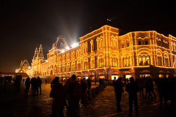 Obraz premium Christmas in Moscow, Russia. Red Square