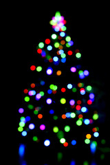 glowing christmas tree