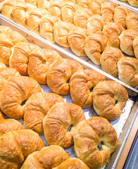 croissant bread on buffet line