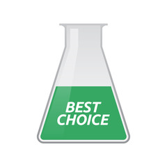 Isolated test tube with    the text BEST CHOICE