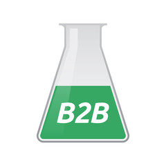 Isolated test tube with    the text B2B