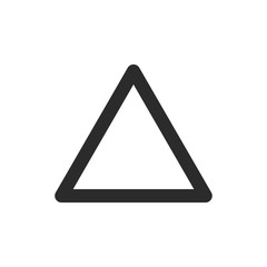 Vector of triangle icon on gray/white background