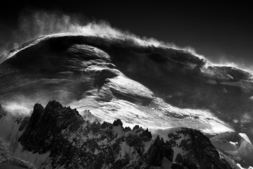 Mont Blanc (4810m) in Haute Savoie, France, Europe