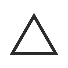 Vector of triangle icon on gray/white background
