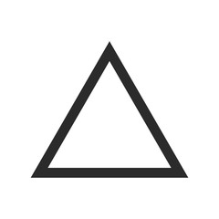 Vector of triangle icon on gray/white background - obrazy, fototapety, plakaty