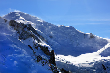 Mont Blanc (4810m) in Haute Savoie, France, Europe