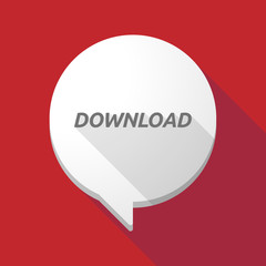Long shadow comic balloon with    the text DOWNLOAD