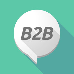 Long shadow comic balloon with    the text B2B