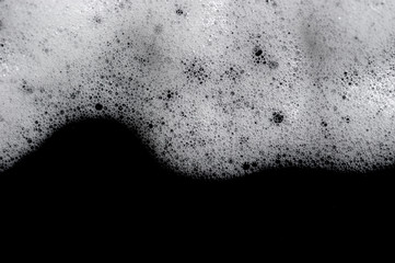 Foam bubbles abstract black background