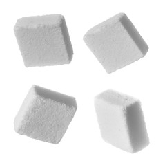 Cube of sugar isolated on white background