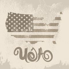 Usa. Abstract map vector grunge background
