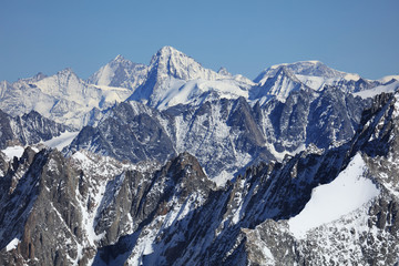Fototapeta na wymiar Alpine landscape in Haute Savoie, France, Europe