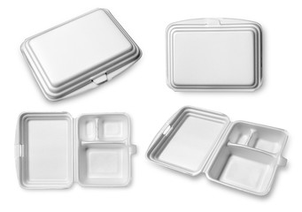 styrofoam box isolated on white