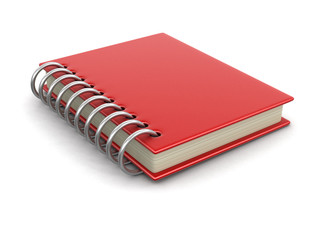 Book with hard cover. Image with clipping path