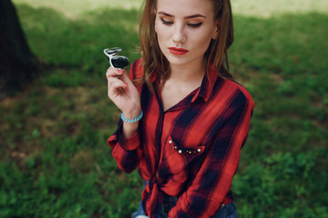 pin-up girl on the street