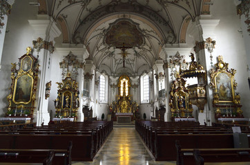 Fototapeta na wymiar Pfarrkirche in Viechtach, Bayerischer Wald