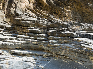 Wadi im Al Hajar Gebirge,  Provinz Al Bi’r, Sultanat Oman, Golfstatt, Arabische Halbinsel, Naher Osten, Asien