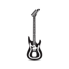 Black and white electric Guitar.