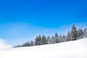 verschneite Winterlandschaft in Österreich