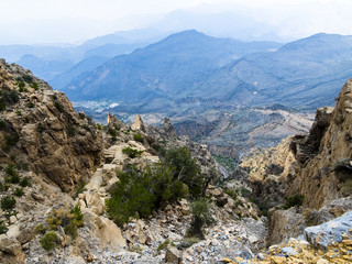 Wadi Bani Awf, Dschabal al-Achdar Gebierge, Provinz Bilad Sayt ,  Sultanat Oman, Golfstatt, Arabische Halbinsel, Naher Osten, Asien