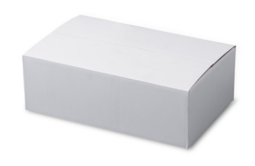 Blank White package box on white background