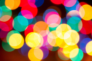 Colorful holiday bokeh. Abstract Christmas background