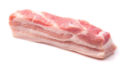 Pork belly on a white background