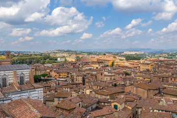 Fototapeta na wymiar Siena, Italy. A scenic view of the city from a height