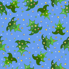 Winter holidays seamless pattern background