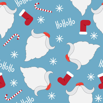 Winter holiday seamless pattern background