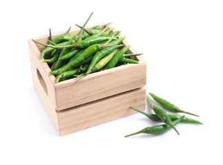 Green peppers isolated on white