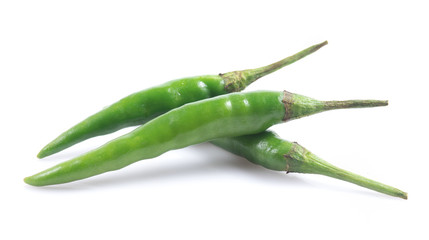 Green peppers isolated on white