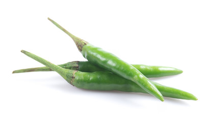 Green peppers isolated on white