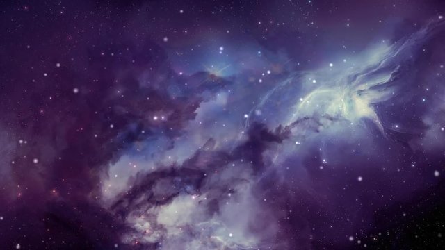 Space Galaxy with Stars and  Nebulae simulation