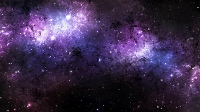 Space Galaxy with Stars and  Nebulae simulation