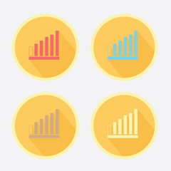 statistic icon vector flat design