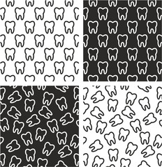 Tooth Aligned & Random Seamless Pattern Set