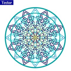 Snowflake mandala circle