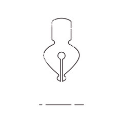 Nib thin line icon. Mbe minimalism style