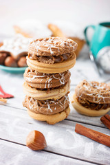 Cookies with cinnamon and nuts. Five o'clock. Tea party.