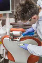 Fototapeta premium Cleaning of dental office